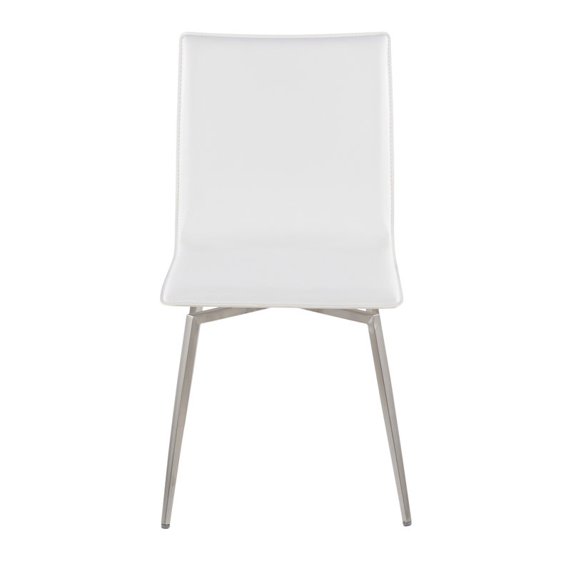 Sayema 18.50'' H Faux Leather Upholstered Side Chair, White