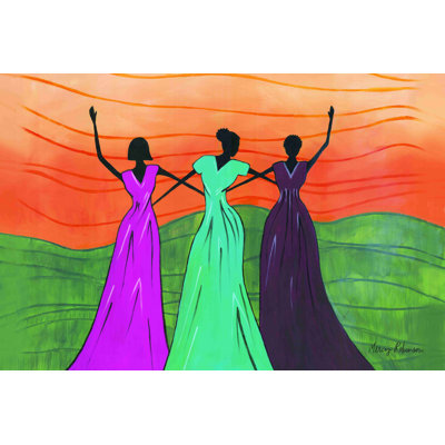 " Three Women Sunrise " Painting Print