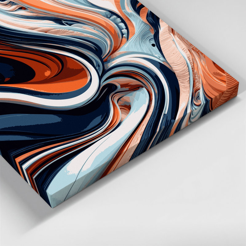 Art numérique sur toile, abstraction numérique 78, H 12 po x l 12 po