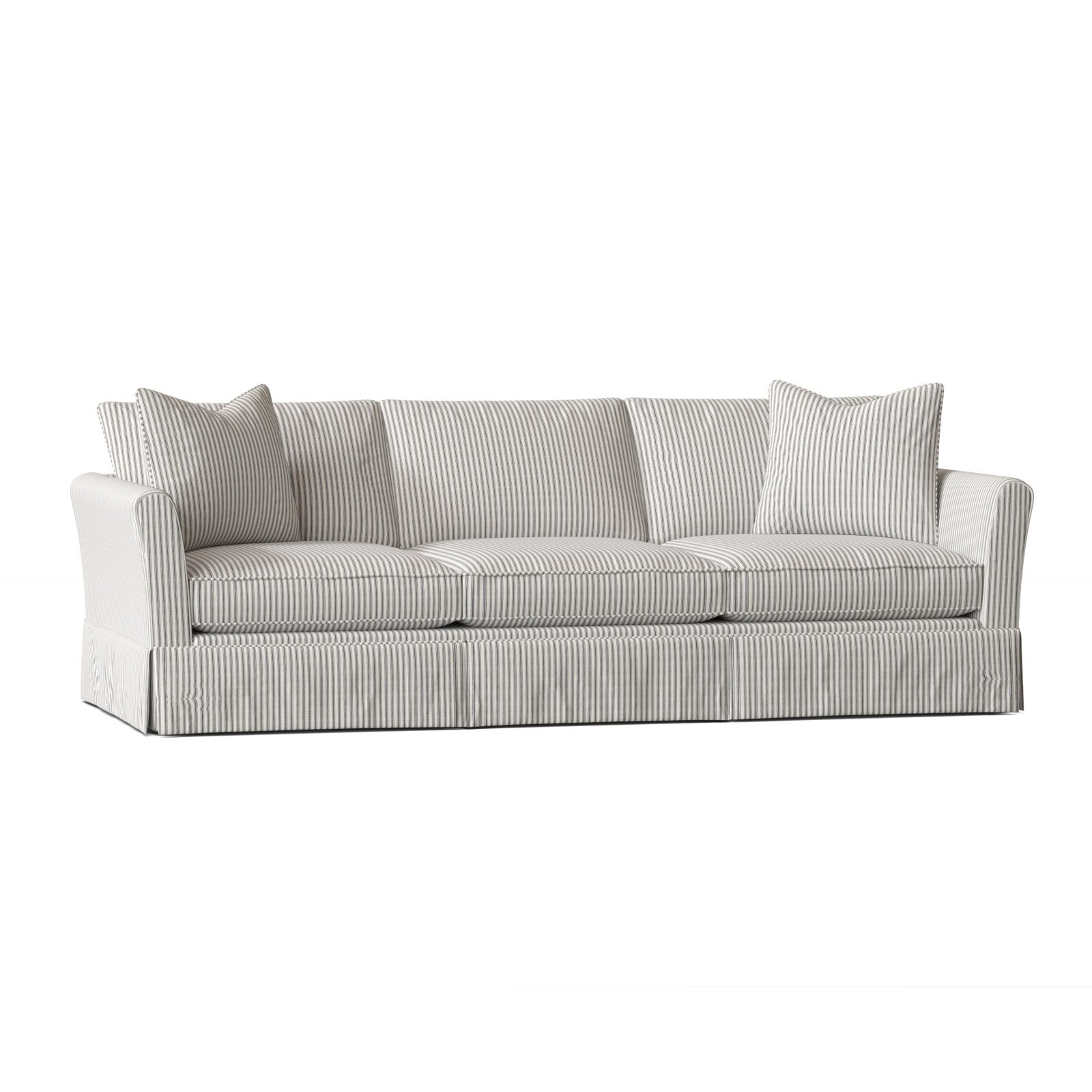 Shelby 82'' Upholstered Sofa, Cruise Gray Striped