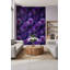 Papier peint floral mauve élégant