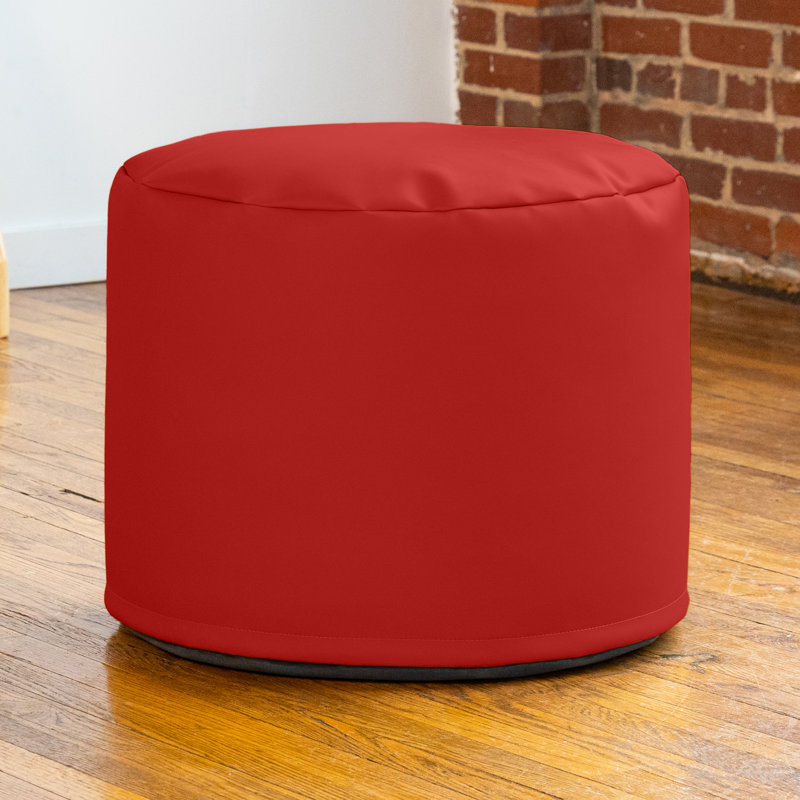 Pouf modulaire 21 po Spring, Similicuir rouge