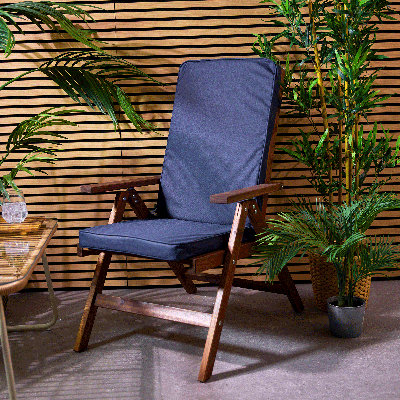 Geometric Outdoor High Back Seat Pad