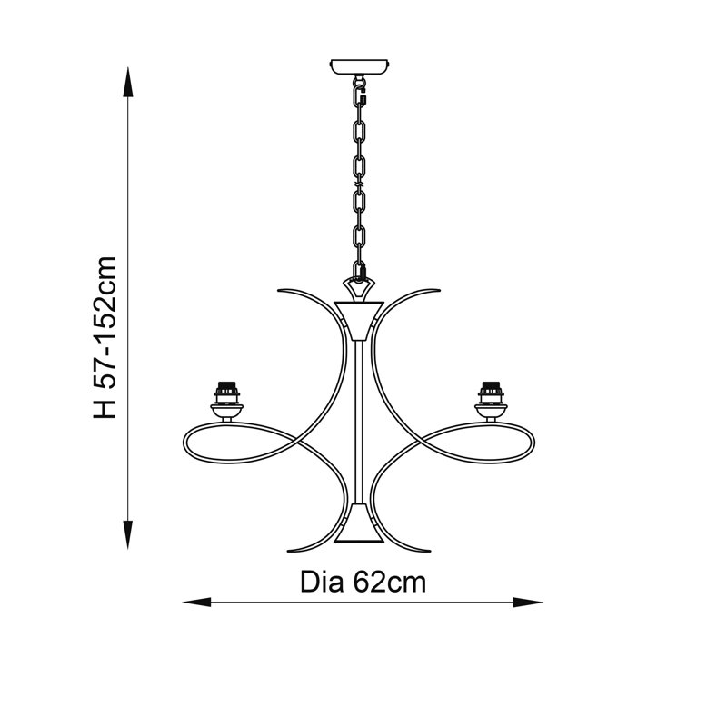 Cliff 6 - Light Candle Style Chandelier
