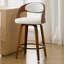 Ensemble de 3 tabourets de bar pivotants modernes en similicuir (ensemble de 3)-132131244-132131245
