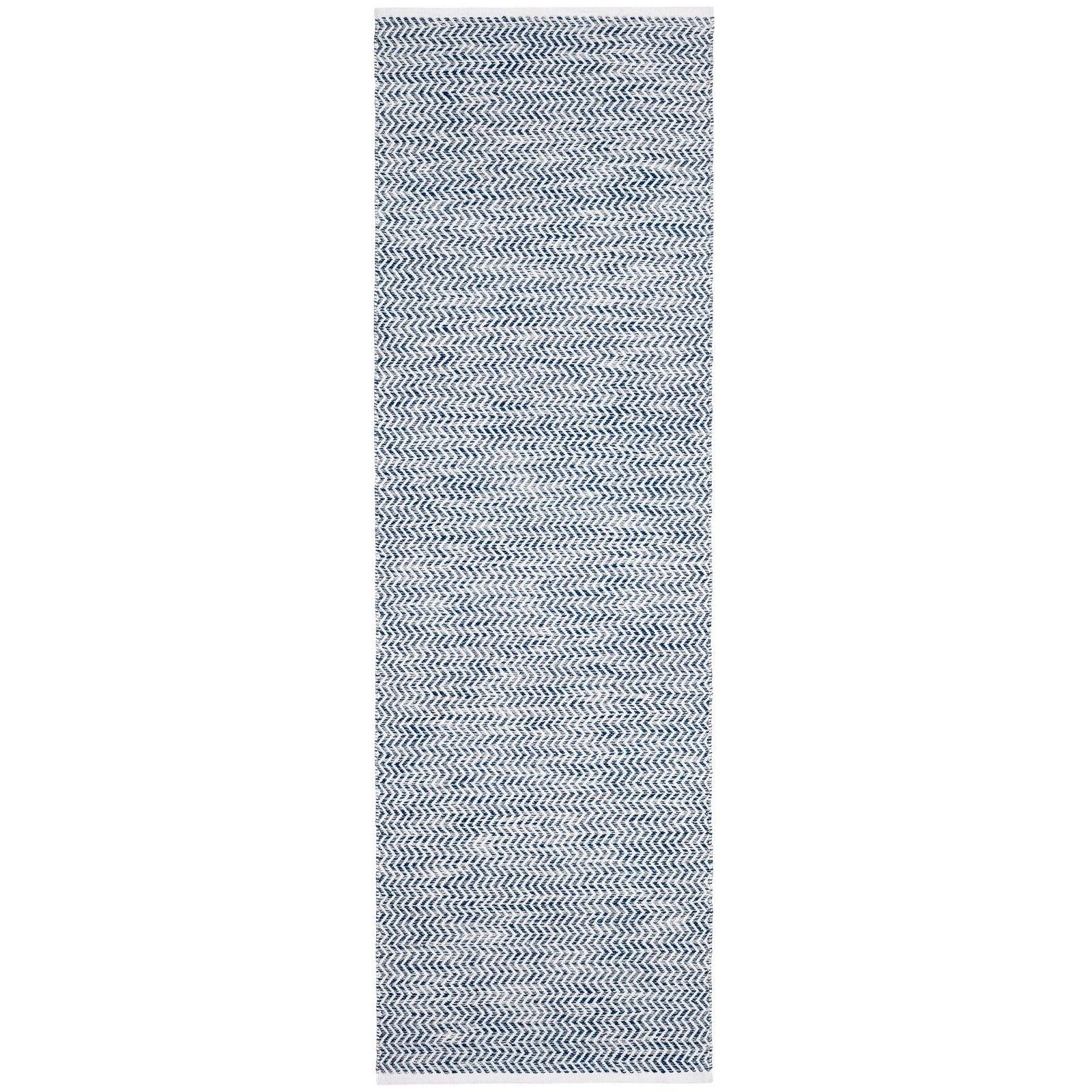 Coastal Blue Handwoven Indoor/Outdoor Rug, Runner 2'6" x 8'