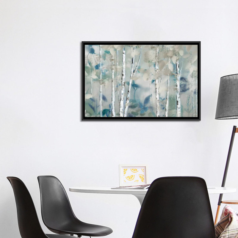 « zen forest i » par nan-print, Toile avec cadre noir, H 32 po x l 48 po x P 1,5 po