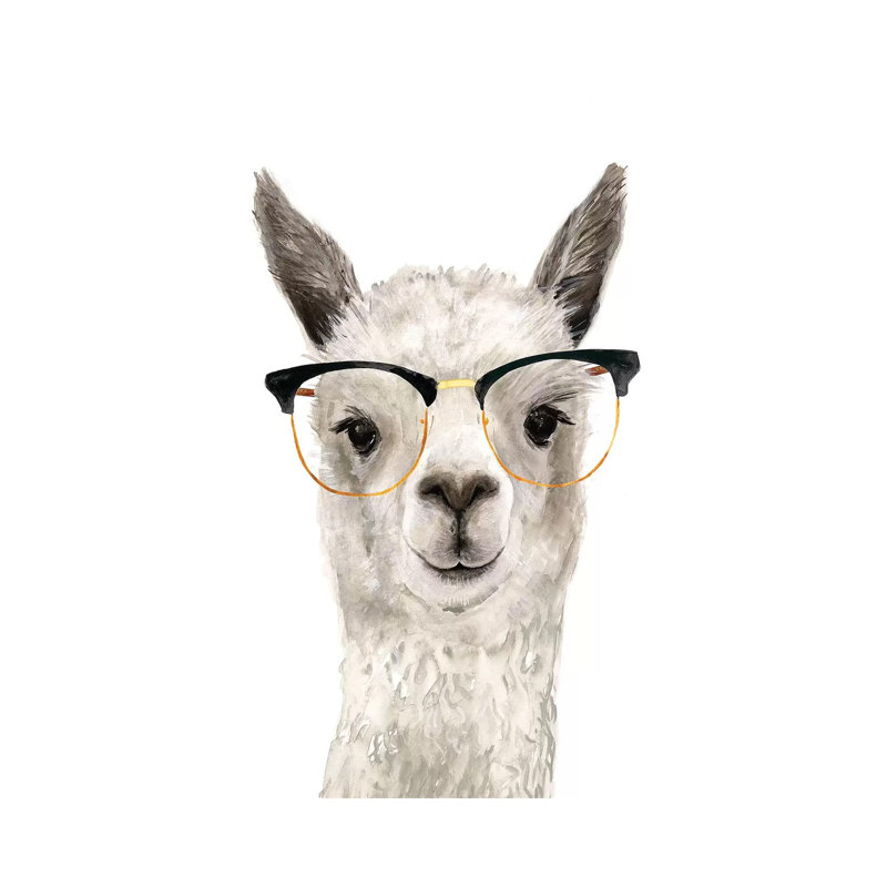 Hip Llama IV by Victoria Borges - Wrapped Canvas Painting, 66.04 cm H x 45.72 cm W x 3.175 cm D