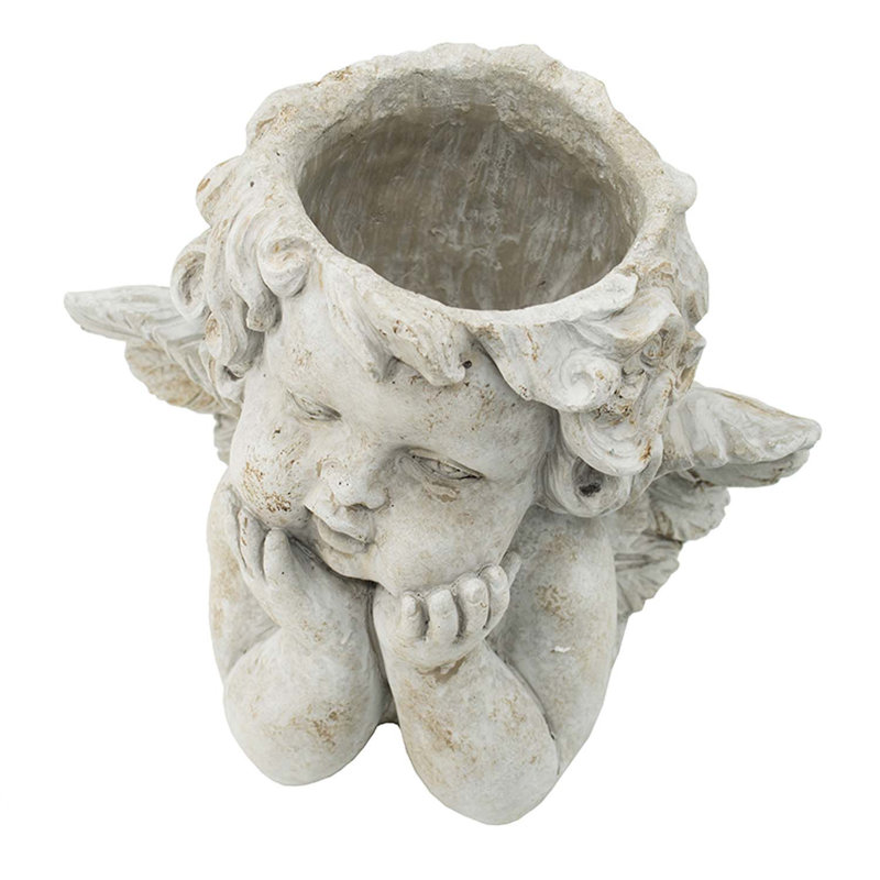 Gunderson Statue Planter, 9.5" H x 10.6" W x 7.3" D