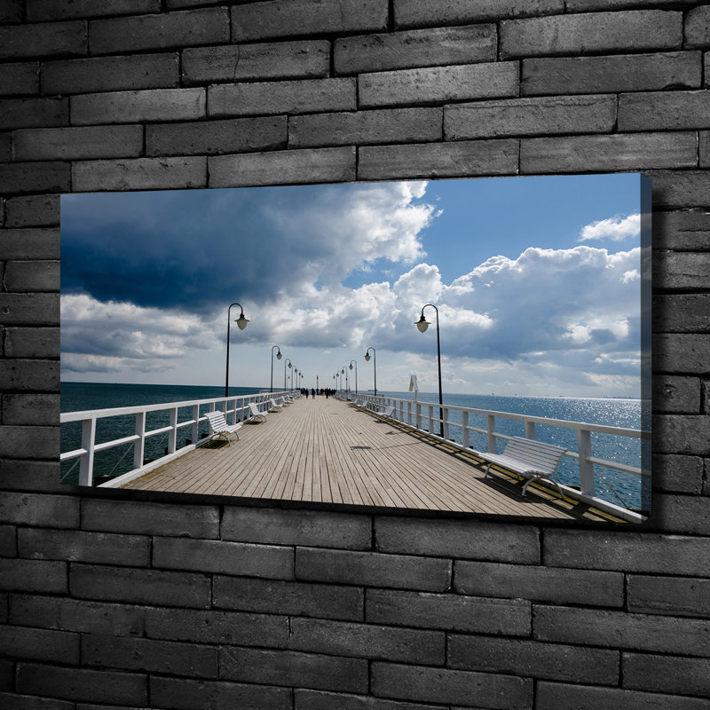 Pier In Orłowo - Wrapped Canvas Print