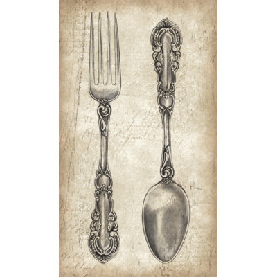 Fork and Spoon - Painting Print