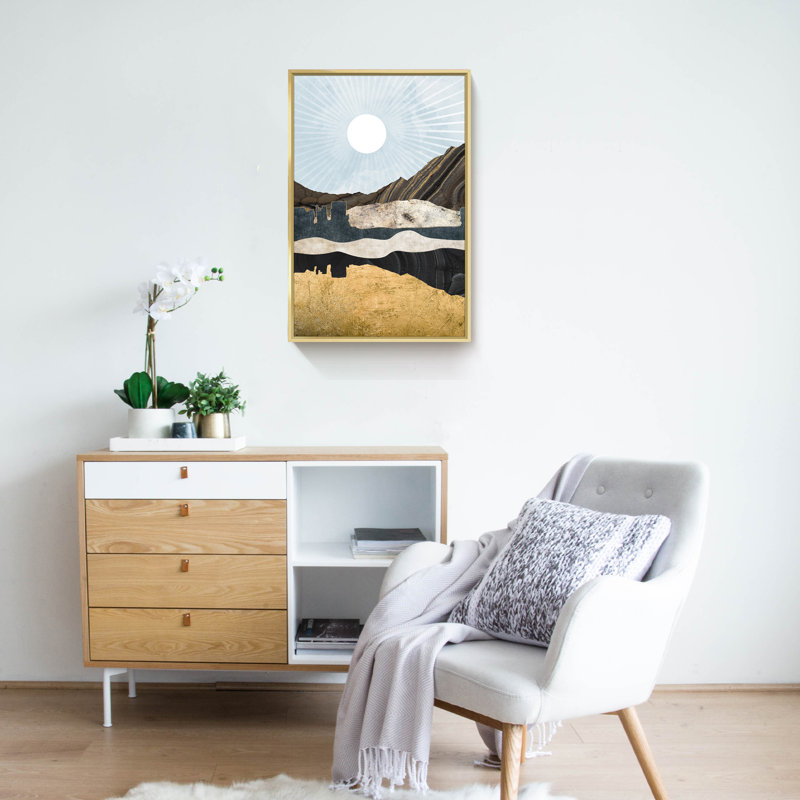 Nature, art mural, reproduction d'art sur toile, H 24 po x l 16 po x P 1,6 po, Or
