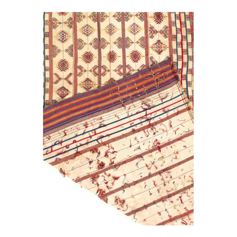 Hand Woven Cotton and Wool Geometric Area Rug