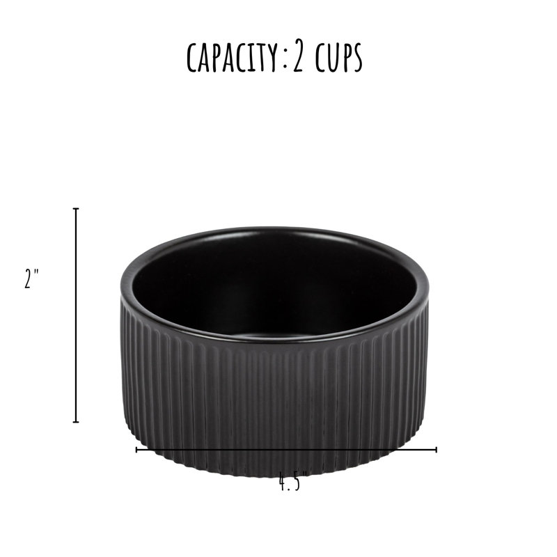 Ensemble de bols pour animaux Jardin, 2", Noir, noir, noir, noir