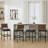 Counter height bar stools upholstered 26'' with Metal Frame-2104709662
