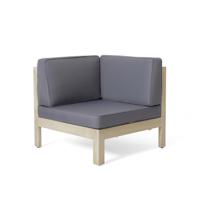 Fauteuil d'angle Brava, Gris, Gris foncé