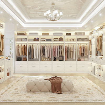 Freestanding Small 24" Closet System With 3 Wood Drawers