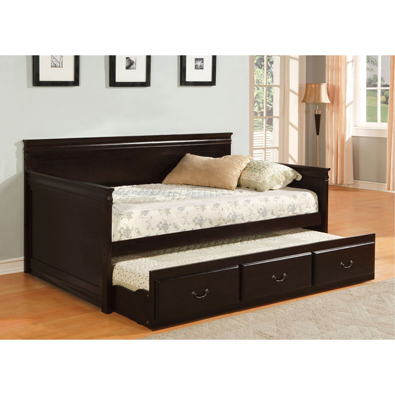 Lit de jour de style traditionnel avec lit gigogne simple et lit plateforme