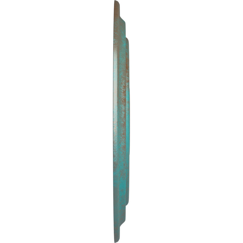 Médaillon de plafond traditionnel 24 3/8 po x P 1 1/2 po (convient aux auvents jusqu'à 5 1/2 po), Cuivre patiné de vert