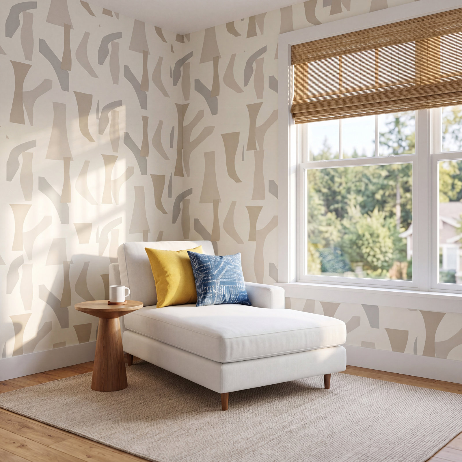 Jacyon Self-Adhesive Wallpaper Roll, 20' L x 20.5" W, Neutral