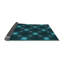 Tapis géométrique bleu sarcelle / turquoise-296349463
