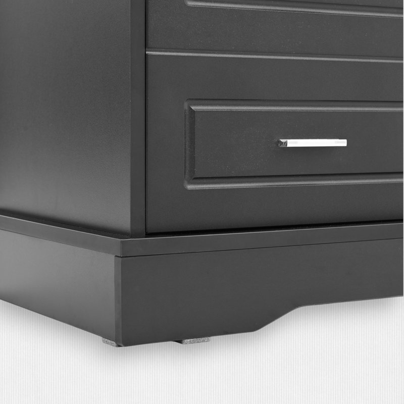Hall Tree 47.2'' Wide with Bench and Shoe Storage, Black
