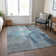 Machine Washable Indoor/Outdoor Xhevrie Blue Rug