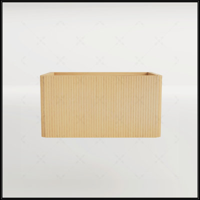 Meuble-lavabo flottant mural en chêne naturel rayé Etna30w-306, solution de rangement moderne et spacieuse