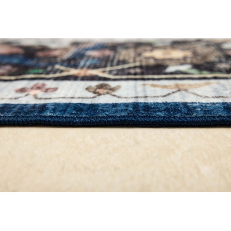 Tapis rectangulaire à motif antidérapant Akon, Rectangle 6 pi x 9 pi