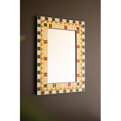 RECTANGLE MOSAIC TILE FRAMED MIRROR