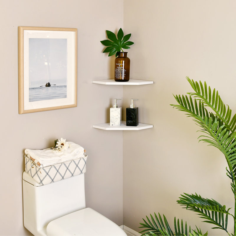 2 Piece Corner Shelf, 1.2" H x 12" W x 12" D