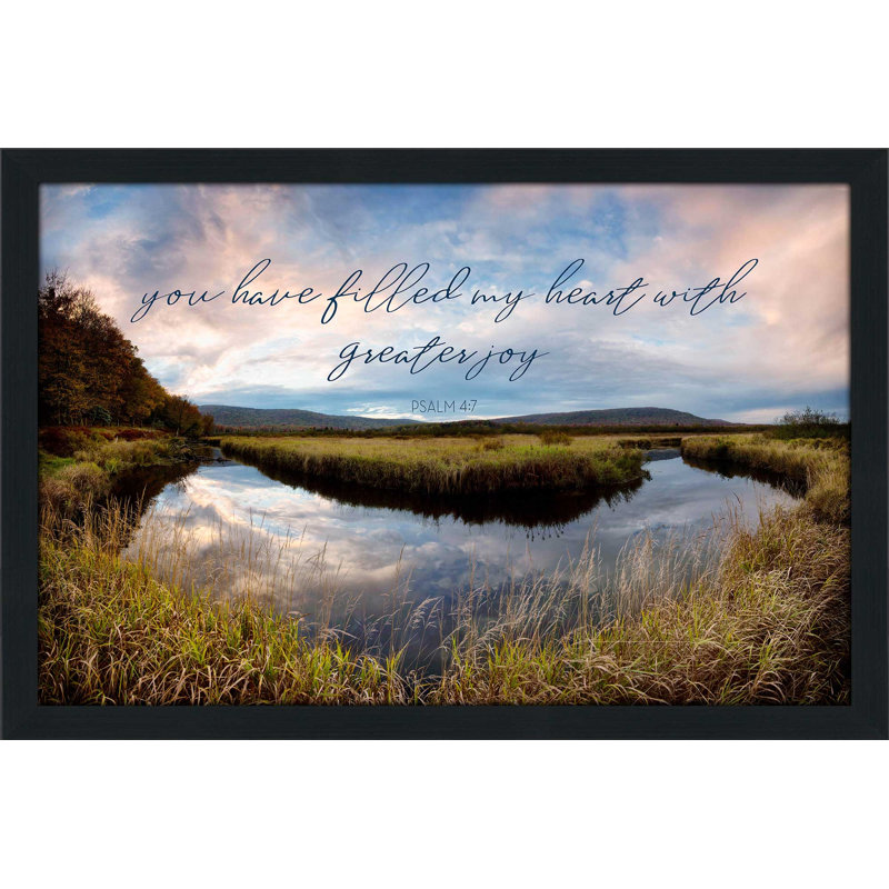 «A Greater Joy», reproduction de photo, H 21,5 po x l 27,5 po x P 0,75 po, Cadre espresso