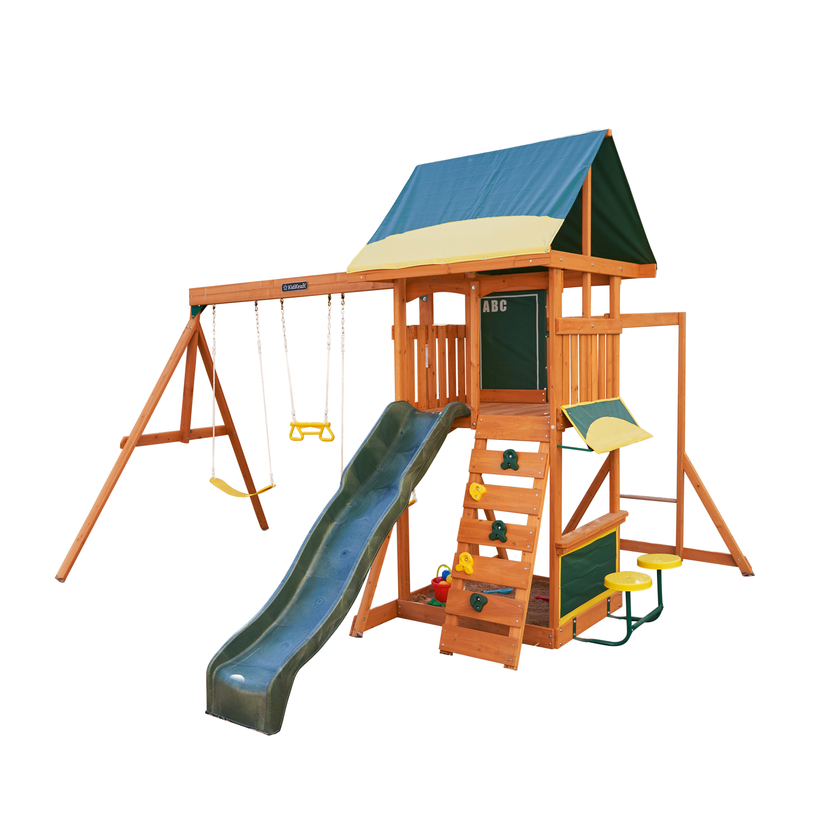 Kidkraft Wooden Swing Sets Wayfair Kidkraft Lookout Extreme Wooden