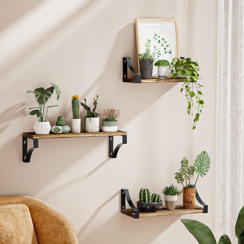 Paulownia Floating Shelf, Rustic Brown