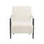 Méridienne beige 27,09 po avec structure en métal durable et résistante pour le salon-2122246085