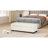 50" Ottoman Bench In Textured Fabric, Rectangular Design With Hinged Lid For Seating, Footrest, And Hidden Storage-392921755
