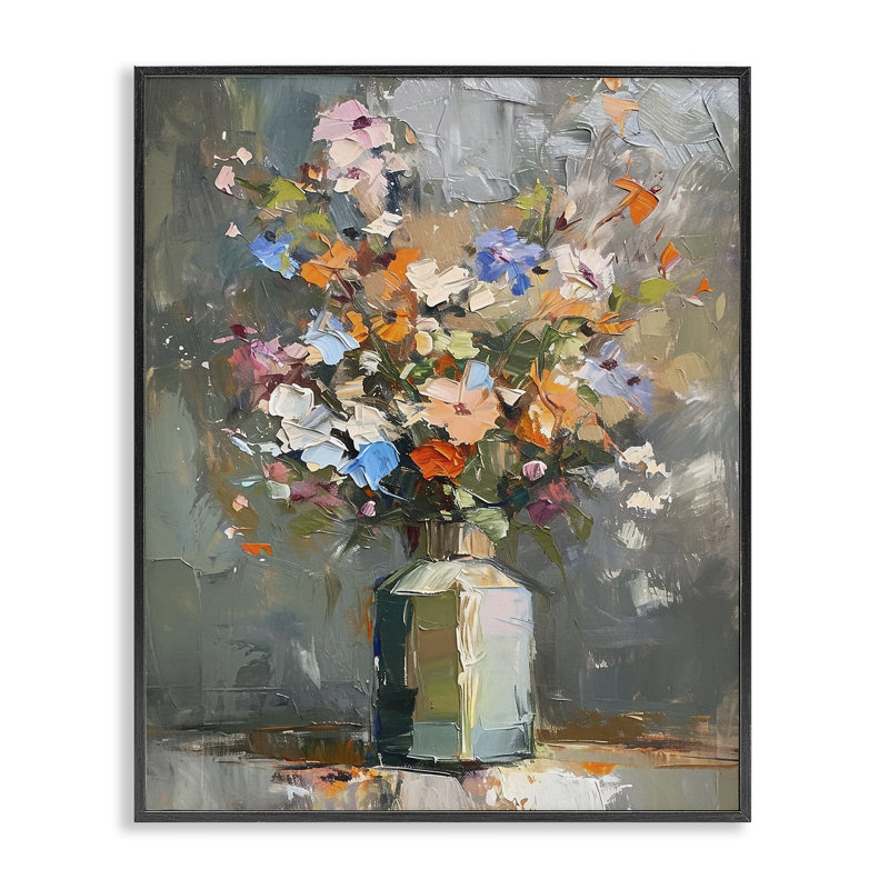 «Mixed Bold Bouquet», art de la giclée encadrée par Ramona Murdock, Giclée encadrée noir minuit, H 14 po x l 11 po
