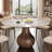 Otelia Farmhouse Dark Walnut Pedestal Dining Table For 4/6/8/10-20889625-20889624
