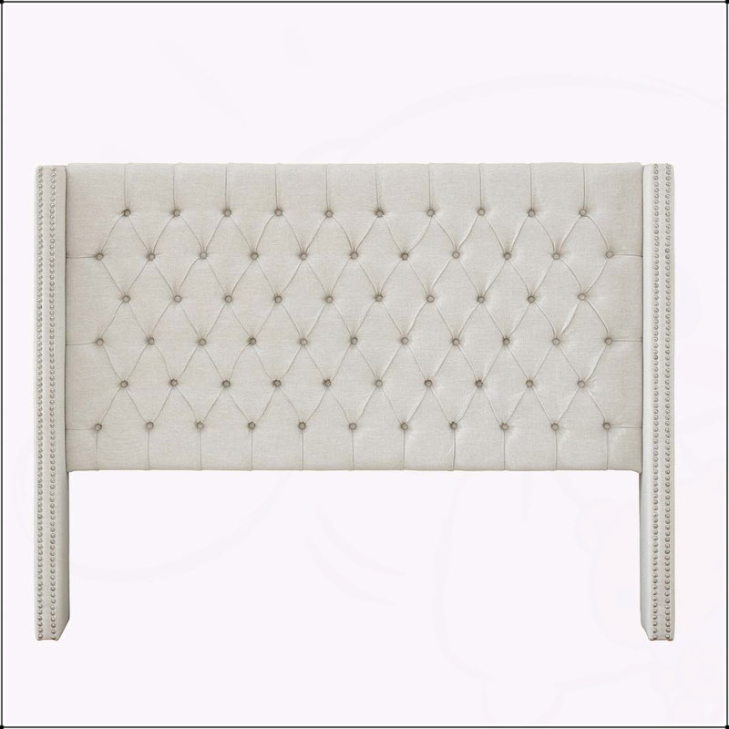 Tête de lit tapissier, Grand, Crème