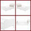 Structure de lit plateforme simple en métal avec lumières DEL, lit pour enfant avec tête de lit tapissier avec rangement-1121784845-1121784846