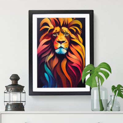 Lion Palette Knife - Single Picture Frame Print