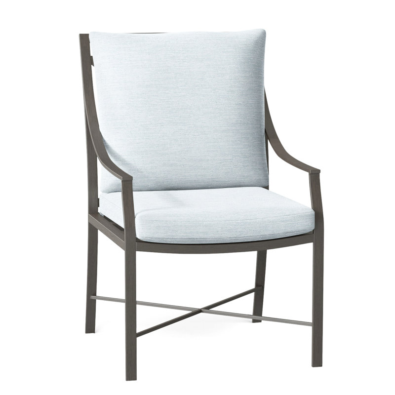 Fauteuil d'extérieur Monaco, Pas de soudure, Ciel de papier, Gris ardoise