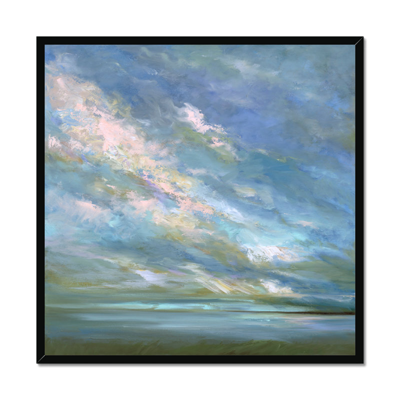 Coastal Sky #3 1 Piece Painting, 80cm H x 80cm W, Black Framed Paper Print