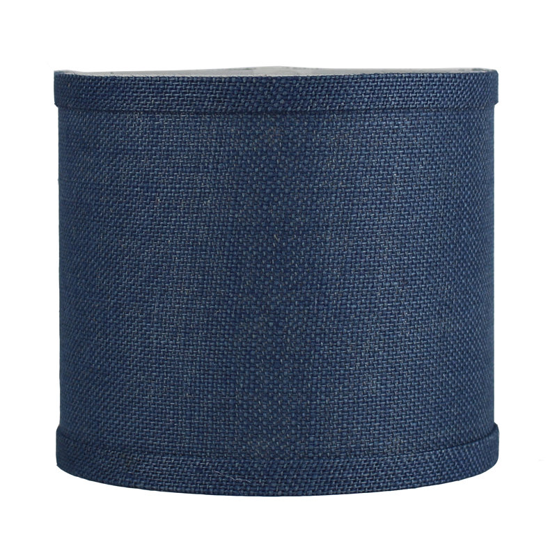 Abat-jour tambour en acrylique classique Ganya (araignée), Bleu denim, H 7 po x l 8 po x P 8 po