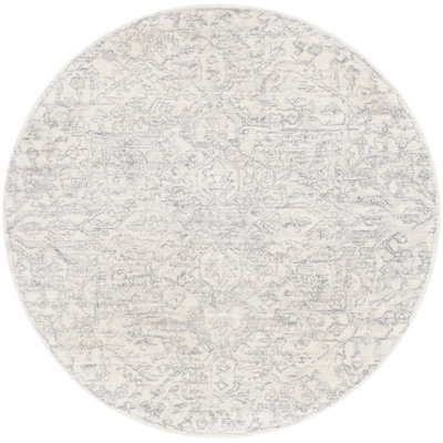 Jaquelene Hand Tufted Wool/Cotton Southwestern Rug in Gray/Ivory
