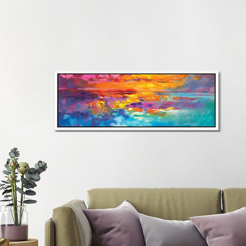 Spectrum Sunrise by Scott Naismith - Panoramic Print on Canvas, White Floater Framed, 121.92 cm H x 40.64 cm W