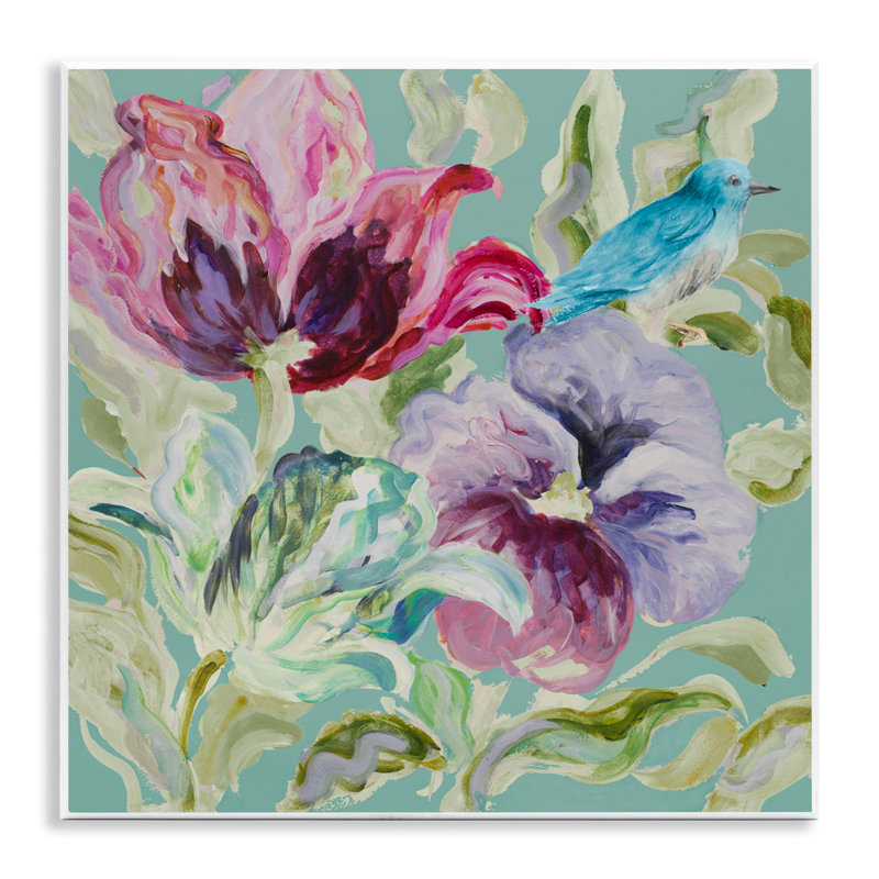 Lyrical Garden Strokes Wall Plaque, design by Lanie Loreth