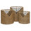 Adore Decor Shoshana Woven Basket, Set of 3, Natural