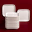 Assiette carrée miniature en porcelaine ivoire, 4,5 po x 4,5 po