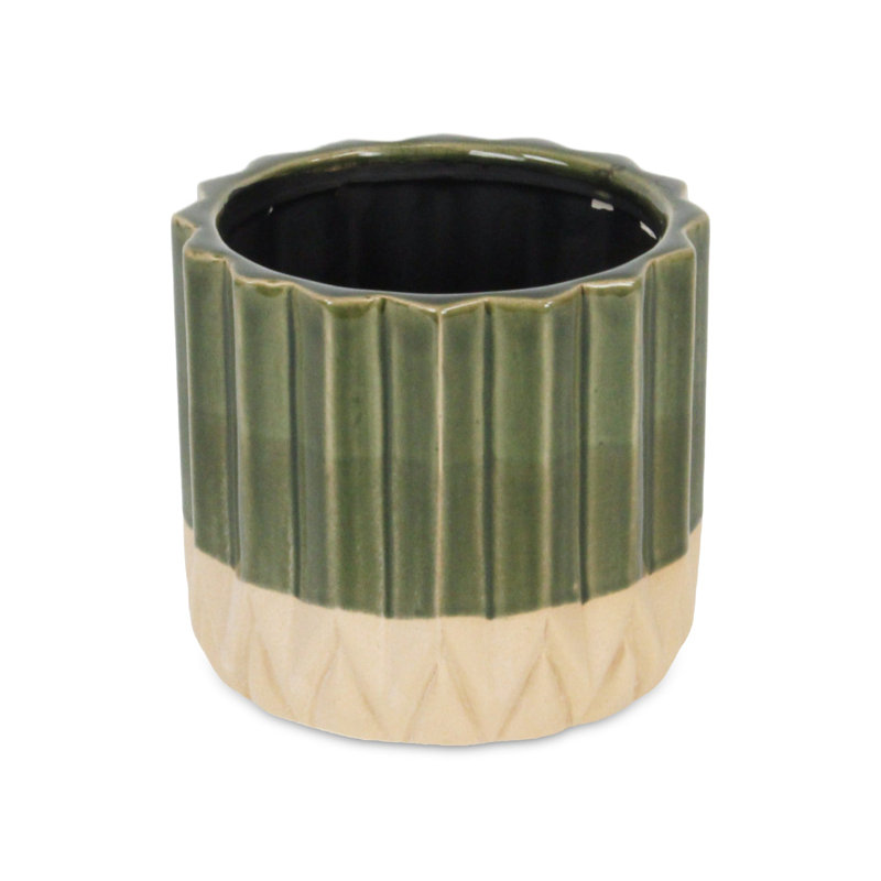 Gyna Handmade Ceramic Pot Planter, 5.75" x 6.5" x 6.5"